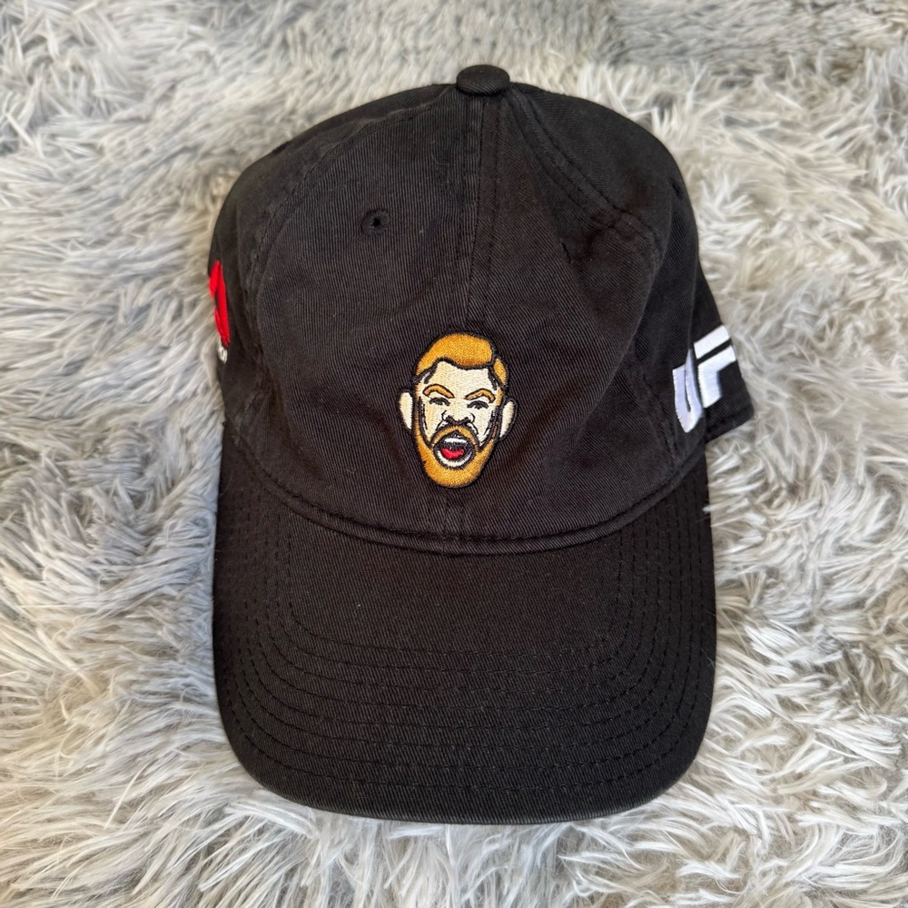 Reebok Conor McGregor Face Embroidered Baseball Cap Adjustable Black Green UFC